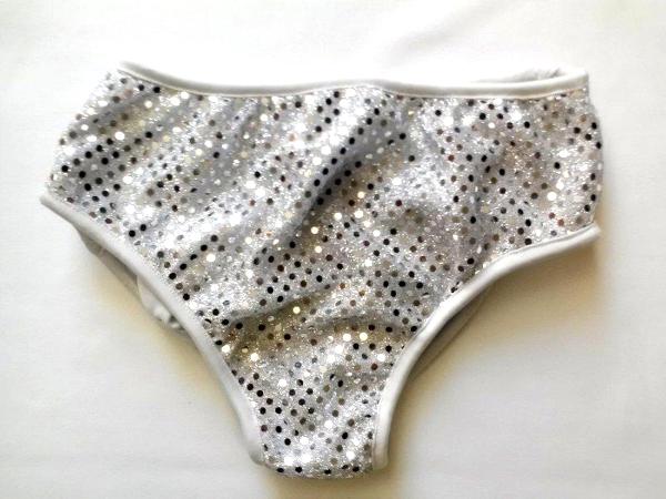 Classic Sequins Briefs Silver Spankies