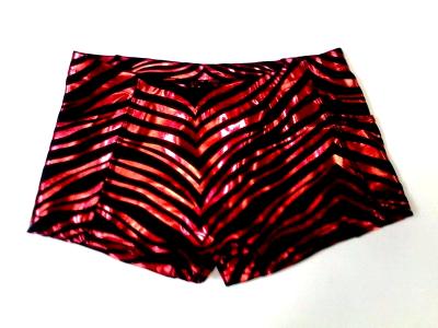 Metallic Cheer Spankies Black/Red