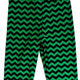 Capris Green and Black Chevron