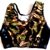 Custom Camo Sports Bra with Black Mystique Insets