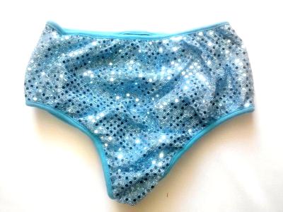 Classic Sequin Cheer Brief Columbia Baby Blue Spankies