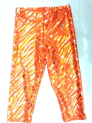 Orange and Gold Zebra Capris - OUT OF STOCK