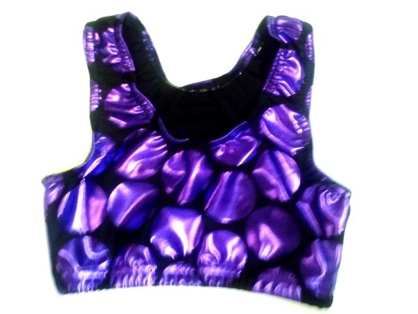 Crazy Big Dots Metallic Purple on Black - OUT OF STOCK