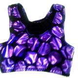 Crazy Big Dots Metallic Purple on Black - OUT OF STOCK