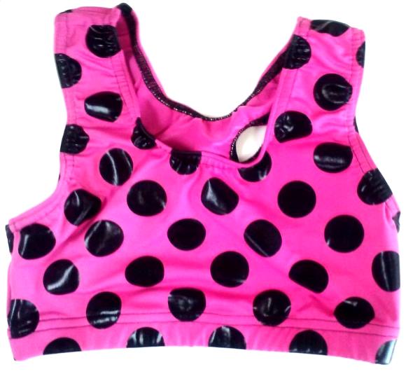 Crazy Big Dots Black on Hot Pink