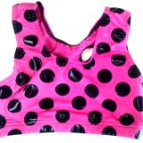 Crazy Big Dots Black on Hot Pink