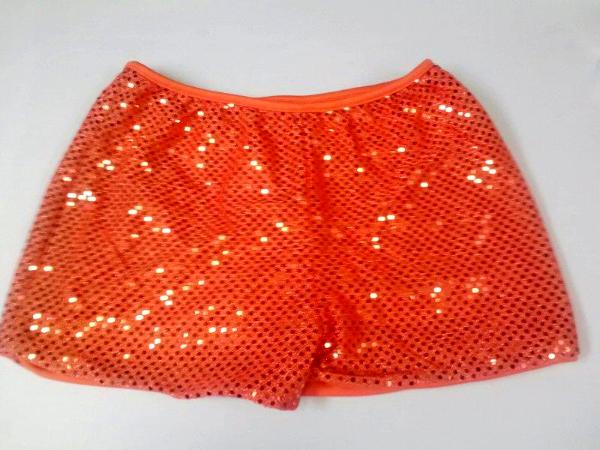 Cheerleading Metallic Sequin  Boy Cut Briefs Orange