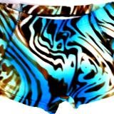 Tie Dye Blue and Brown Zebra Spanky Short