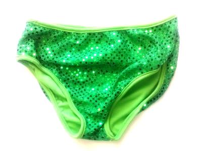 Classic Sequin Cheer Briefs Kelly Green Spankies