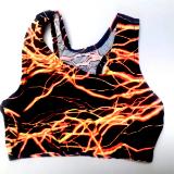 Icupid Cheer Sports Bra Lightning Bolt Orange/Yellow