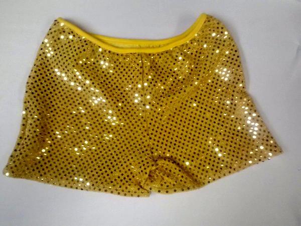 Cheerleading Metallic Sequin Boy Cut  Briefs Gold