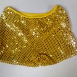 Cheerleading Metallic Sequin Boy Cut  Briefs Gold