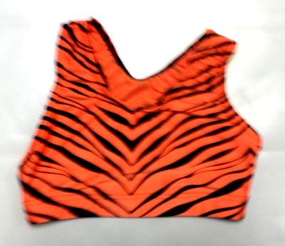 Orange Zebra Sports Bra