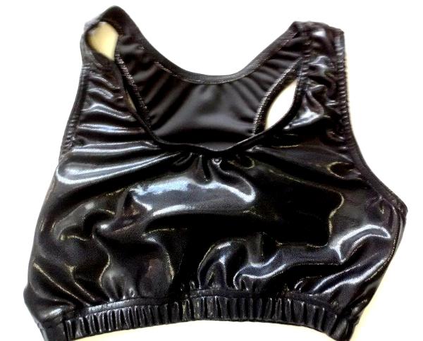 Metallic Mystique Black Sports Bra