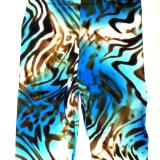 Tie Dye Zebra Brown and Blue Capri