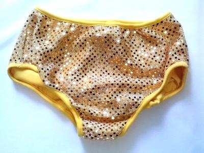 Classic Sequin Brief Yellow Gold Spanky