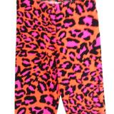 Neon Pink and Orange Cracy Leopard Capris