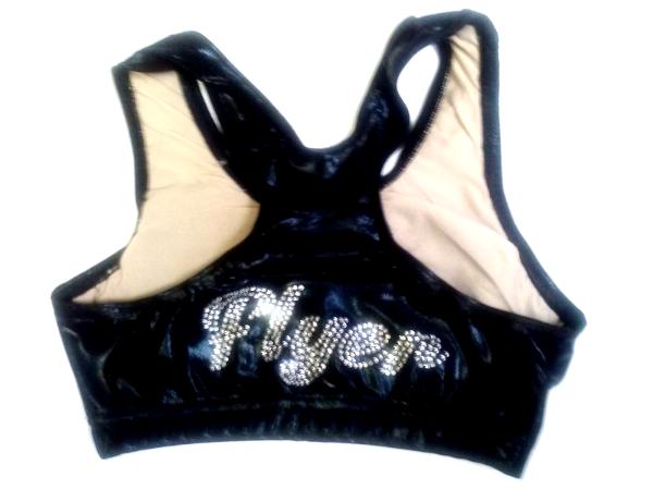 FLYER Razorback Sports Bra Black Mystique on BACK