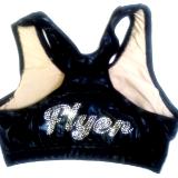 FLYER Razorback Sports Bra Black Mystique on BACK