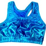 Turquoise Mystique Metallic Sports Bra 