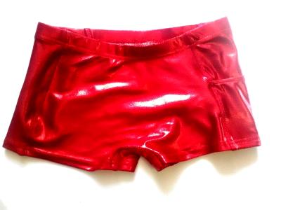 Metallic Mystique Red Boy Cut Cheer Briefs