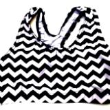 Chevron Sports Bra Black/White