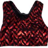 Red and Black Metallic Zig Zag Sports Bra -- OUT OF STOCK