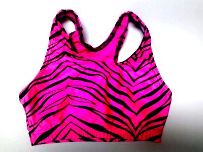 Sports Bra Hot Pink Zebra - LIMITED SELECTION