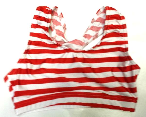 iCupid Red and White Stripe Sports Bra