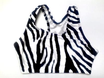 Wild and Wide Zebra Razorback Bra Top