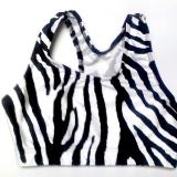 Wild and Wide Zebra Razorback Bra Top