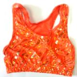 Icupid Orange and Gold Zebra Sports Bra - OUT OF STOCK