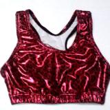 Sports Bra Metallic Red Cheetah - OUT OF STOCK