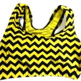 Chevron Yellow and Black Sports Bra