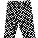 White Polka Dots on Black Capris