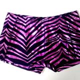 Metallic Cheer Spankies Black/Purple