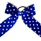 Royal With White Dots Hair Bow
