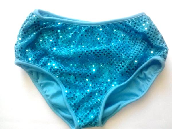 Classic Sequin Briefs Aqua