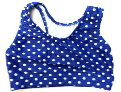 Royal Blue Small Polka Dot Sports Bra