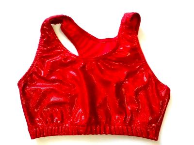 Metallic Mystique Red Razorback Sports Bra