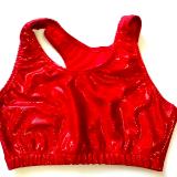 Metallic Mystique Red Razorback Sports Bra