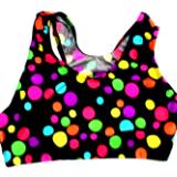 Crazy Colorful Dots Sports Bra