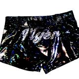 iCupid Short with FLYER (on back) in BLING Black Shatter Glass