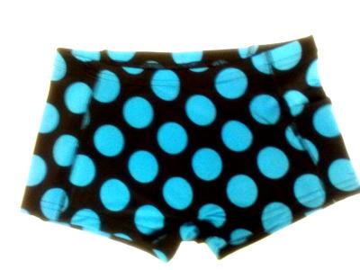 iCupid Crazy Big Dots Turquoise on Black Spankies  SOLD OUT - Team orders only