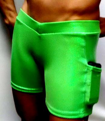 Power Shorts Lycra Lime Shatter Briefs