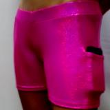 Power Shorts Hot Pink Sparkle Briefs