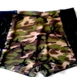 Camo iCupids shorts with pocket and Black Mystique Metallic Insets