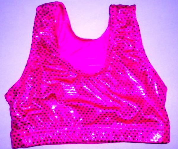 Sports Bra ULTIMATE SPARKLE Hot Pink Metallic Mystique & Sequins - Icupid  Practice Wear