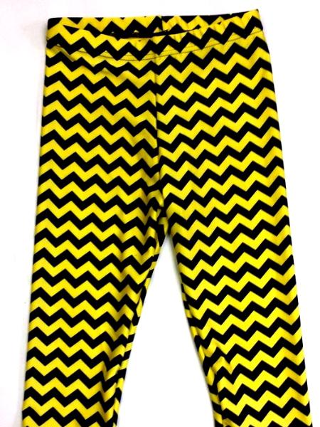 Capris Yellow and Black Chevron