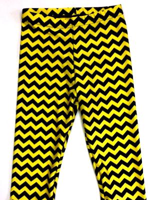 Capris Yellow and Black Chevron